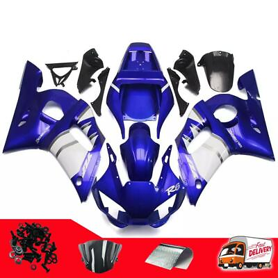 #ad NA Injection Blue White ABS Plastic Fairing Fit for Yamaha 1998 2002 YZF R6 t002 $459.99