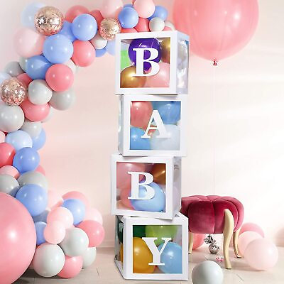 #ad #ad Baby Shower Party Decoration Set Deluxe 60 Piece Balloon Box Kit Gender Reveal $12.88