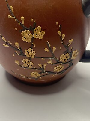 #ad Yixing Zisha Chinese Authentic Handmade Blossom Designs Clay Teapot No Lid $30.00