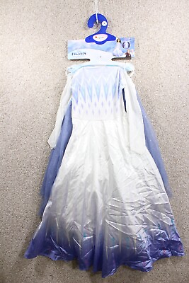 #ad Disney Frozen Girls Elsa Snow Queen Halloween Costume Dress up Sz 7 8 Medium $10.49