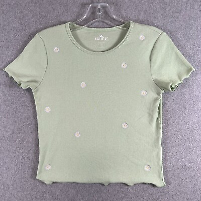 #ad Hollister Womens Green Short Sleeve Shirt Must Have Collection Baby Tee Size S $10.00