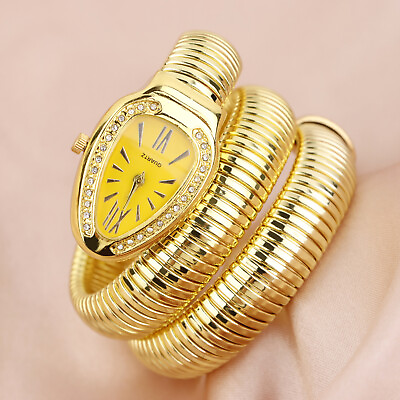 #ad Women Snake Bracelet Watch Serpentine Bling Diamond Quartz Watches $15.99
