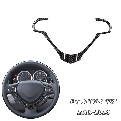 #ad Carbon Firber Interior Steering Wheel Accent Trim Cover For Acura TSX 2009 2014 $11.45