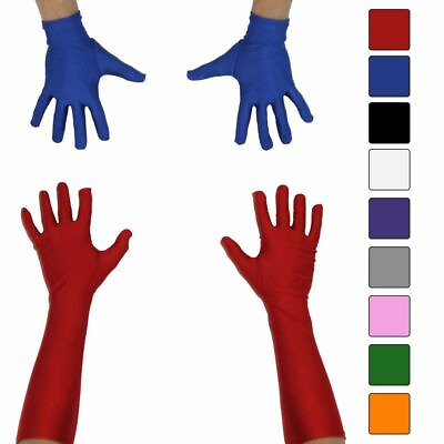 #ad Choose Color Adult Unisex Superhero Long Costume Accessory Gloves $9.95