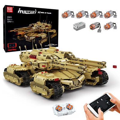 #ad MOULD KING 20011 Military Tank Mammoth Attack Tank Building Blocks RC Toy MOC $165.99