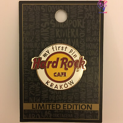 #ad Hard Rock Cafe KRAKOW My First Pin HRC Pins New on Card Rare $11.19
