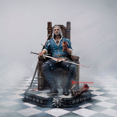 #ad PureArts 1 6 The Witcher 3:Wild Hunt Geralt Painted Statue Pre sell $718.00