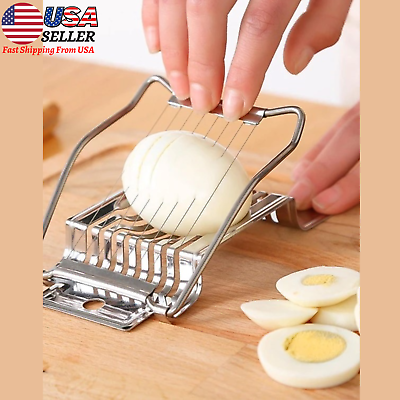 #ad Egg Cutter Stainless Steel Hard Boiled Eggs amp; Vegetable Slicer for Kitchen Tools $4.94
