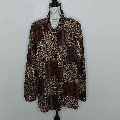#ad Resource Button Front Animal Print Shirt $23.00