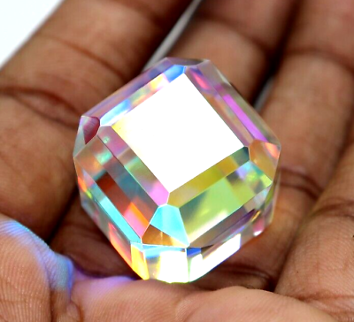 #ad Certified 200 Ct Natural Mystic Topaz Cube Cut Rainbow Color Loose Gemstone $63.89