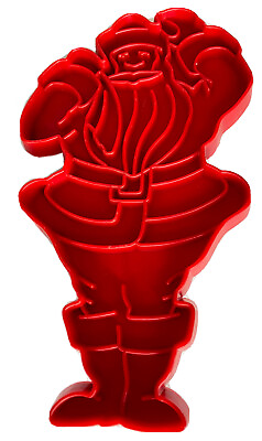 #ad Tupperware Cookie Cutter VINTAGE Santa Claus Red Plastic 5quot; $9.98
