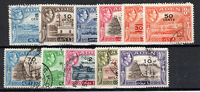 #ad Aden 1951 set to 10r SG 36 46 FU CDS GBP 14.00