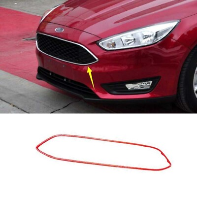 #ad 1PCS Front Center Mesh Grille Grill Frame Paint Red Fit For Ford Focus 2015 2018 $212.84