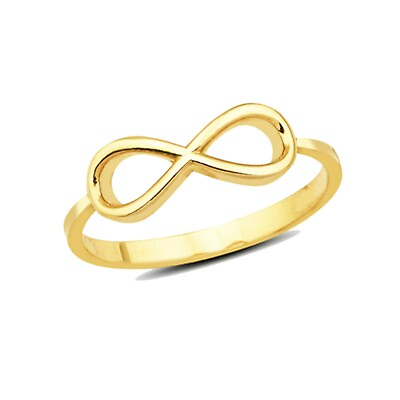 #ad 14k Solid Gold Infinity Ring Infinity Ring Minimalist Real Ring Infinity Ring $260.70
