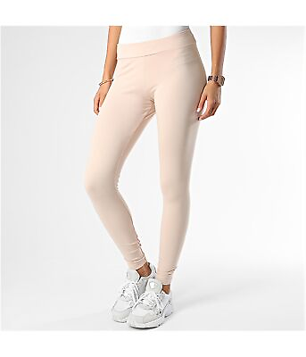 #ad Reebok Womens Classic Vector Logo Yoga Pants Beige X Small $17.31
