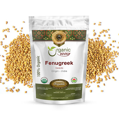 #ad Organic Way Fenugreek Methi Seeds Whole Kosher amp; USDA Certified 1LBS 16Oz $12.99