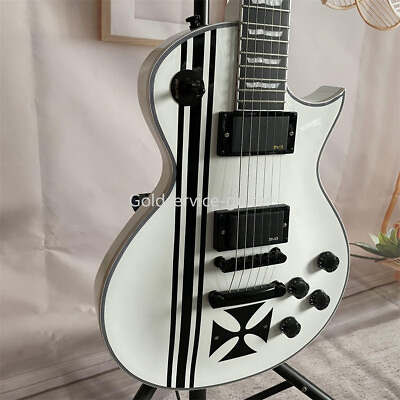 #ad Custom Special Shaped Electric Guitar Cross White Solid Body Bone Nut Hot Sale $197.14