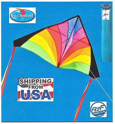 #ad Delta Kids Kite RipStop Nylon Material Line on handle 2 tails Bag $39.99