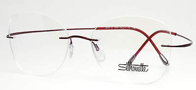 #ad SILHOUETTE 5515 CT 3040 Wine Womens Butterfly Eyeglasses 53 17 140 B:42.6 $199.99
