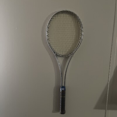 #ad Wilson Metal Tennis Racket W Leather Handle $10.00