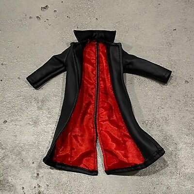 #ad PB LTC BLD: 1 12 Black Red Faux Leather Coat for Mezco or Marvel Legends Blade $19.99
