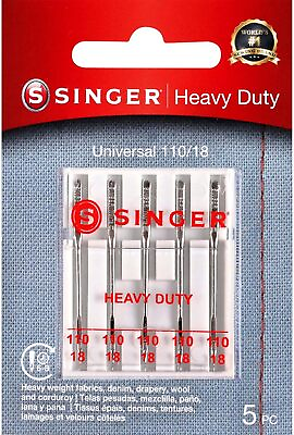 #ad Universal Sewing Machine Heavy Duty Needles 5 Set for Singer Brother Kenmore $6.66