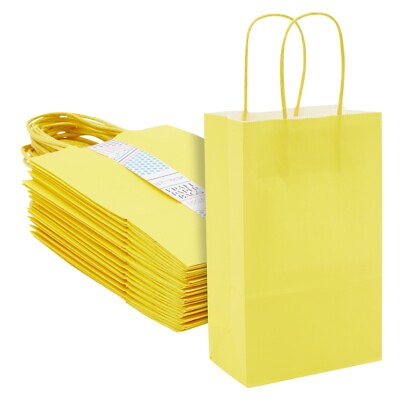 25 Pack Small Gift Bags with Handles for Presents Paper Bag 9 x 5.5 x 3 In $17.99