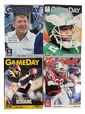 #ad Lot of 4 80s amp; 90s NFL Game Day Program Philadelphia Eagles vs Cowboys Saints.. $40.00