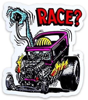 #ad Rat Fink Race? Hot Rod Custom MAGNET Muscle Car Vintage Old School Performance $5.25