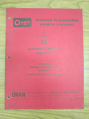 #ad ONAN WIRING DIAGRAMS amp; PARTS LISTING FOR SERIES HA AUTOMATIC DEMAND CONTROLS $15.95