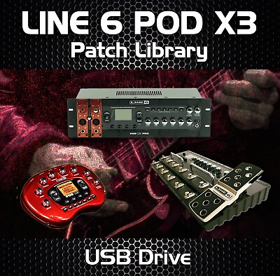 #ad 7500 Line 6 POD X3 Multi Effects Tone Library USB Patch Collection GBP 11.99