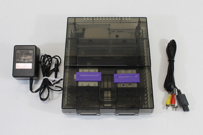 #ad Super Nintendo 1CHIP 01 Transparent Clear Black Console SNES SFC Converted AC AV $249.99