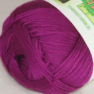 #ad Sale New 1 Skein x 50g Soft Bamboo Cotton Baby Hand Knit Shawls Crochet Yarn 03 $4.49