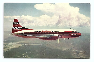 #ad The Super Convair 340 Braniff International Airways VTG Postcard Airline Issued $5.00