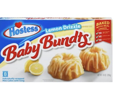 #ad Lemon Drizzle Baby Bundts by Hostess Snack Cakes 16 Pack 2 Boxes $29.16