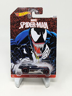 #ad Hot Wheels Spider Man Venom Ettorium Die Cast Car 03 08 Marvel Brand New Sealed $18.99