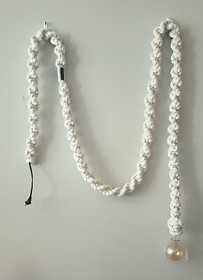 #ad Macrame Pendant Rope Handmade Boho Hanging Light 12ft $229.95