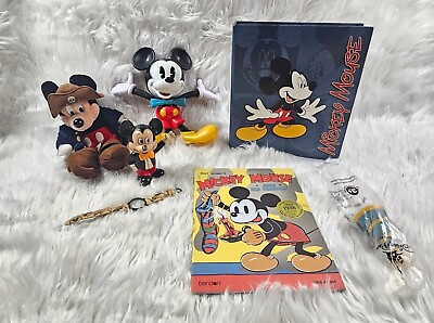 #ad Huge Disney Mickey Mouse Collection Plush Toys Book Binder Watch $49.99