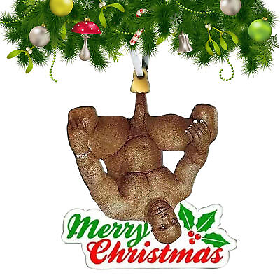 #ad Barry Santa Gift Wood Meme A festive Mr. Wood Meme Funny Christmas Ornaments $8.21