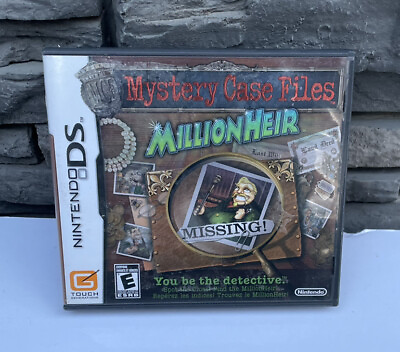 #ad Mystery Case Files: MillionHeir Nintendo DS 2008 Complete Puzzle Adventure Works C $1.99