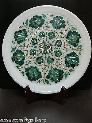 #ad 12quot; x 12quot; Marble Plate Inlay Pietra Dura Handmade Art Home Decor $287.36