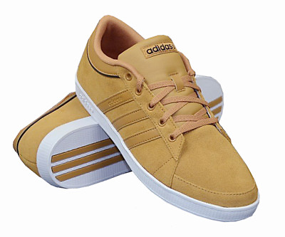 #ad RARE Adidas Neo Label Gold Trainers Ortholite Men#x27;s 11.5 Casual Low Top NEW 2A $90.00