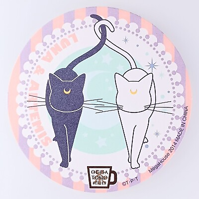 #ad Luna Artemis Sailor Moon Ochatomo Tea Friends Coaster From Japan F S $12.79