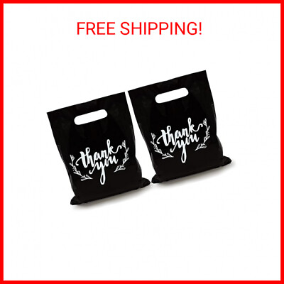 #ad 100 PCS Small Thank You Merchandise Bags Plastic Goodie Bags Party Favor Bags fo $10.22