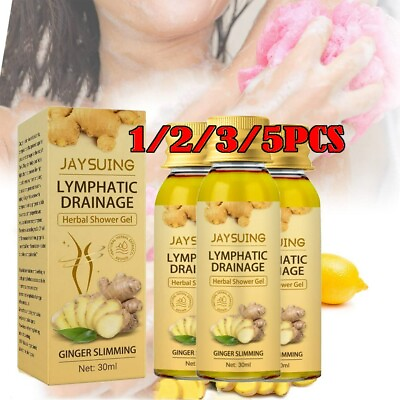 Lymphatic Drainage Herbal Shower Gel Natural Organic Ginger Slimming Body Wash $9.45