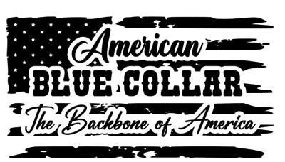 #ad American Blue Collar The Backbone of America Distressed Flag Vinyl Sticker Decal $6.99