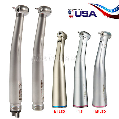 #ad NSK Style Dental LED High Speed Handpiece 1:5 Increasing Electric Contra Angle $72.99