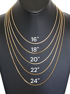 #ad #ad Stainless Steel Gold Plated Box Chain Necklace Hip Hop Jewelry Unisex Men Women $4.49