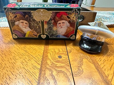#ad Old World Christmas Marine Cap Glass Ornament NEW With Tag and Box $21.95