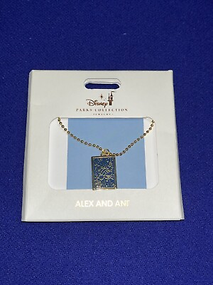#ad Disney Parks Alex and Ani Fantasia Sorcerer Mickey Gold Tone Necklace NEW $110.00